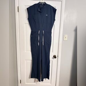 Figs Navy Sleeveless Jumpsuit